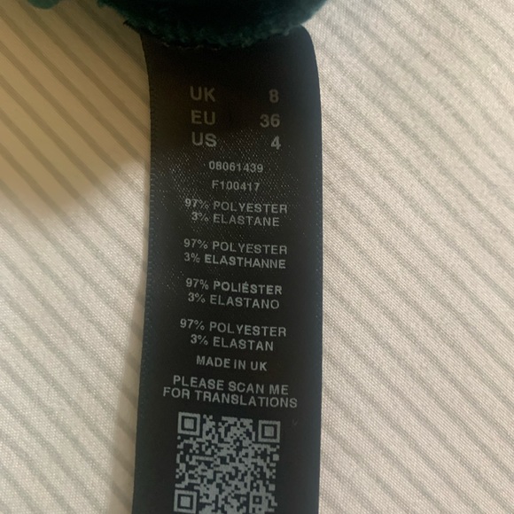 ASOS midi length a line skirt, green, size uk 8 (CDN 4) - Picture 3 of 5